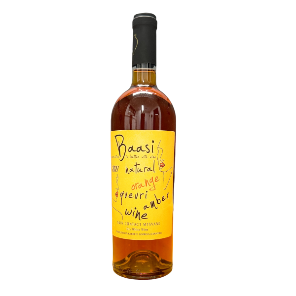 Baasi 2021 Mtsvane Qvevri Skin Contact Amber Wines Kakheti Georgia